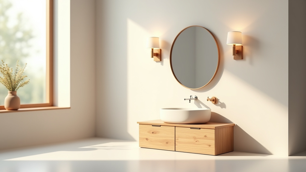 Technicien électricien vérifiant l'indice de protection IP d'une applique de salle de bain avant installation