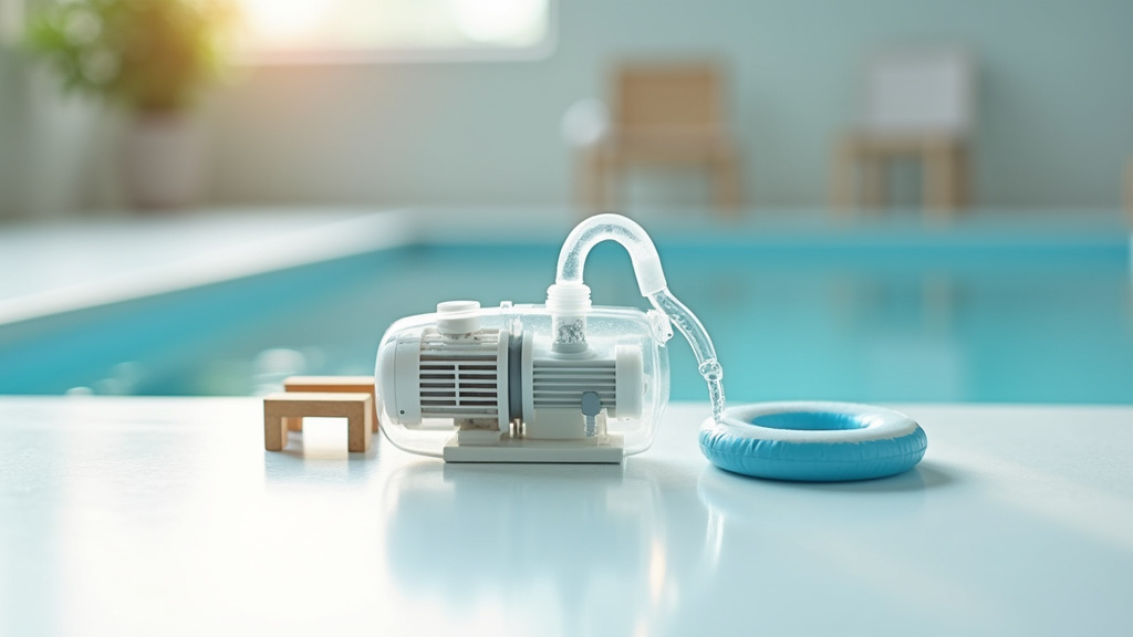 Installation de filtre à sable avec pompe de piscine dans un jardin résidentiel