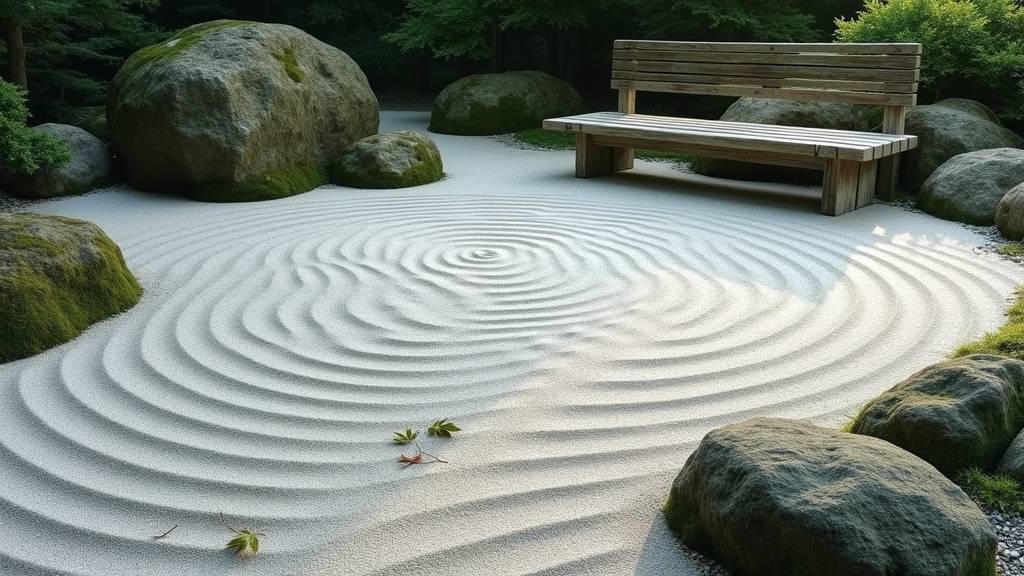 Sélection de graviers et pierres pour jardin zen avec différentes textures et couleurs