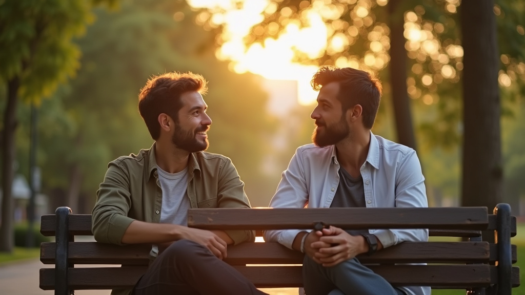 Homme gay utilisant une application de rencontre spécialisée sur son téléphone portable en souriant